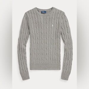 Polo Ralph Lauren Light Gray Cable Knit Sweater